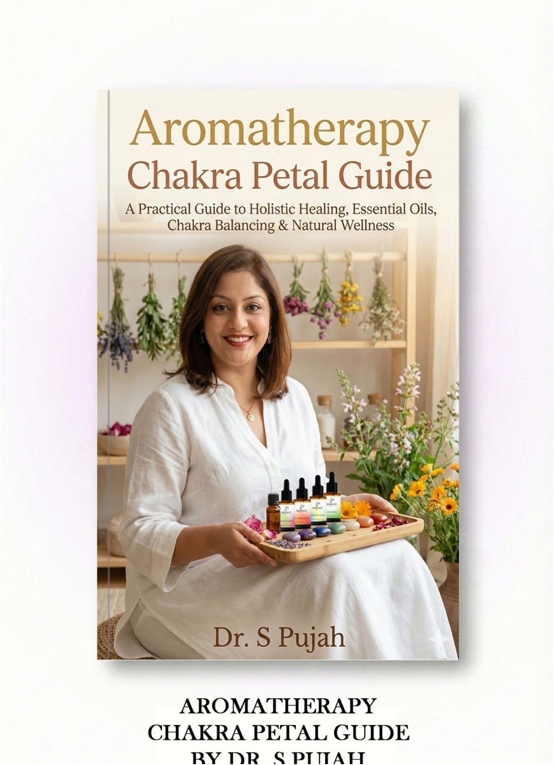 Aromatherapy Chakra Petal Guide — book cover by Dr S Pujah